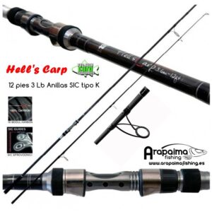 Caña LINEAFFE PRO TS HELL'S CARP 12 pies 3 lb anilla tipo K