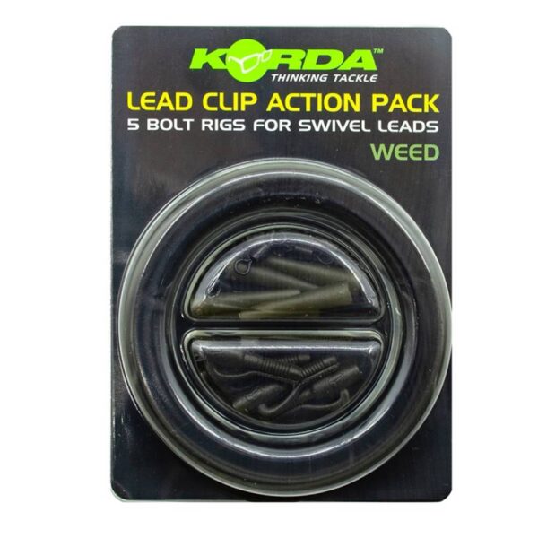 KORDA LEAD CLIP ACTION PACK WEED 5 sets