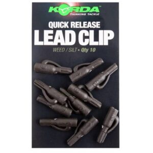 KORDA QUICK RELEASE LEAD CLIP WEED 10 unid