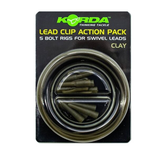 KORDA LEAD CLIP ACTION PACK CLAY 5 sets