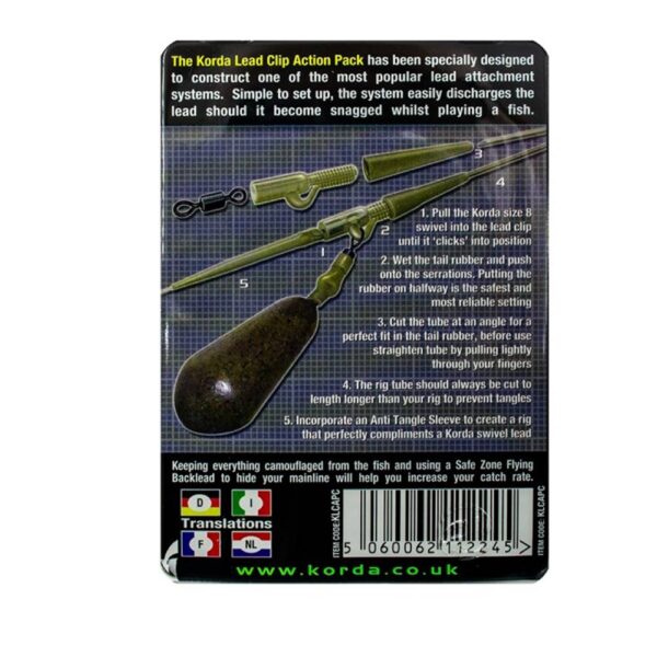 KORDA LEAD CLIP ACTION PACK WEED 5 sets - Imagen 2