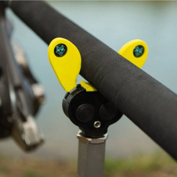 WOLF EASY CLAW ROD REST YELLOW AGARRACAÑAS METALICO CON BLOQUEO AMARILLO - Imagen 2