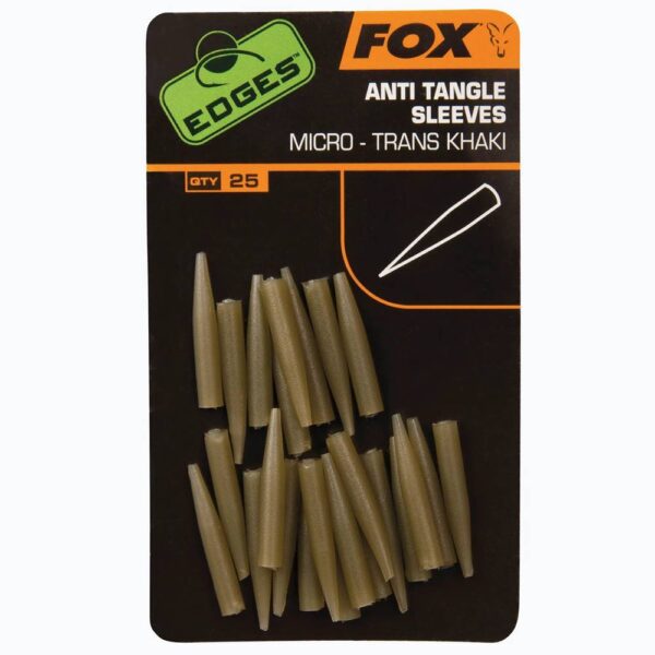 FOX EDGES Anti Tangle Sleeve Micro Size 7 Trans Khaki
