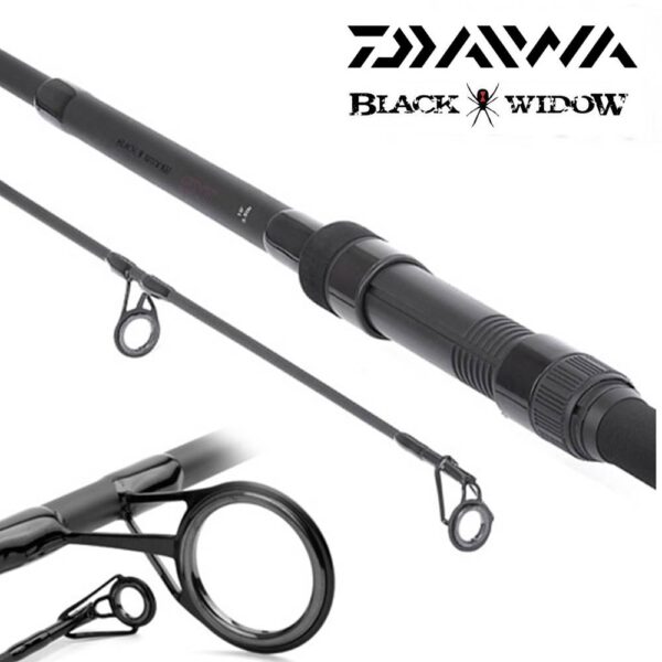 OFERTA PACK: 3 Cañas DAIWA BLACK WIDOW  TELE 10' (3 m) 3,5 Lb MANGO SEMI TELESCOPICO - Imagen 2