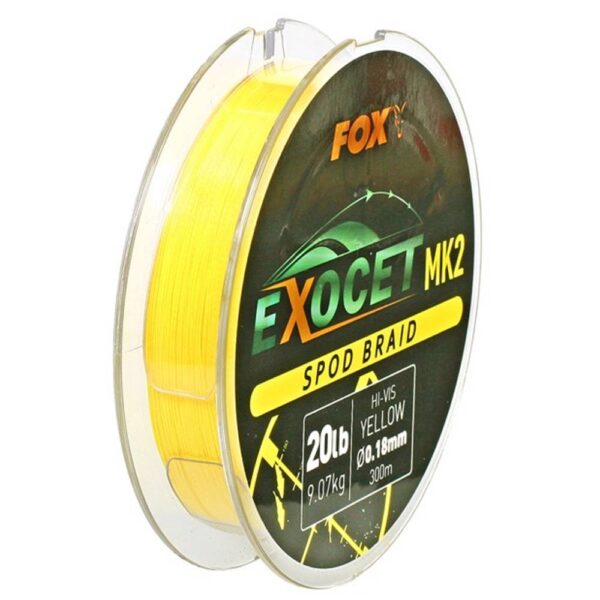 FOX EXOCET MK2 SPOD BRAID 0.18mm 300m Yellow - Imagen 2