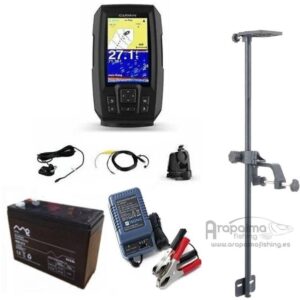 OFERTA PACK: GARMIN STRIKER PLUS 4 Sonda Completa con GPS y CHIRP + Bateria + Cargador+ Soporte barca (elegir opciones) - Sonda + Soporte Barra + Bateria con cargador