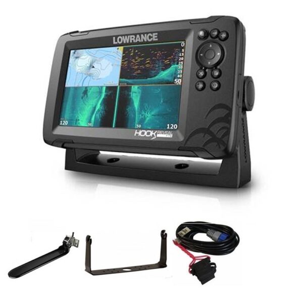 LOWRANCE HOOK2 - 9X TripleShot Sonda GPS Plotter con transductor