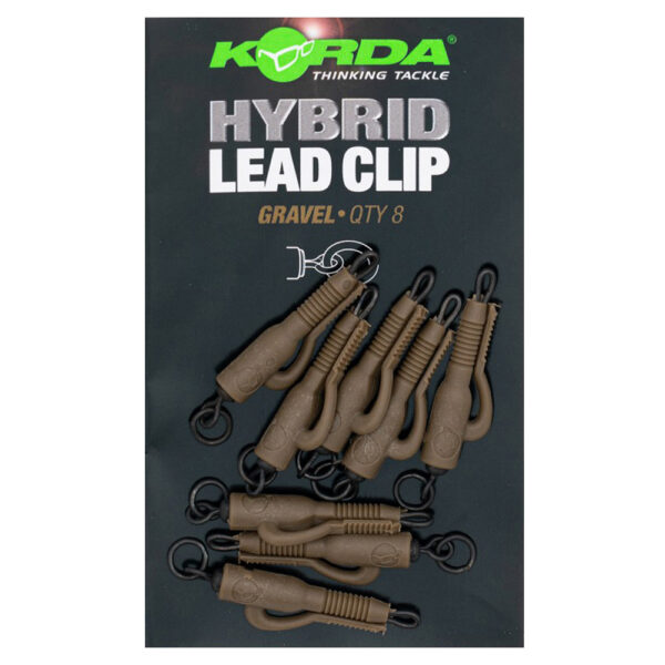 KORDA HYBRID LEAD CLIP GRAVEL 8 unid