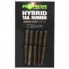 KORDA HYBRID TAIL RUBBER GRAVEL CLAY 10 unid