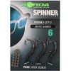 korda spinner hook sections krank no6 micro barbed small