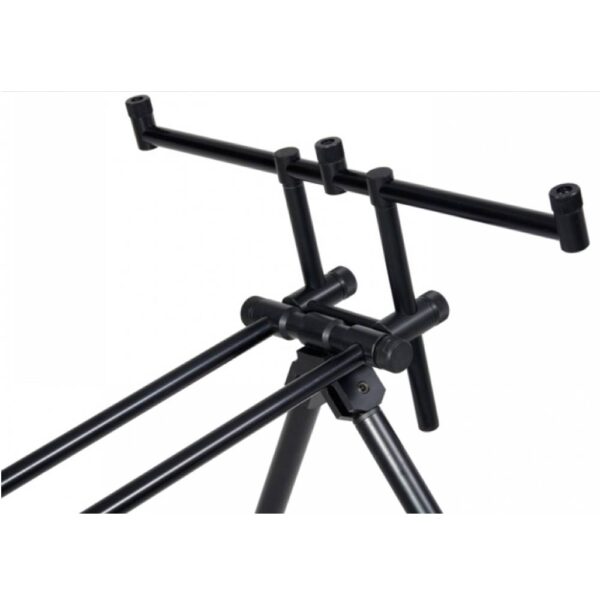 VIRUX STATION ROD POD Aluminio negro para 3 cañas, con patas extra largas - Imagen 4