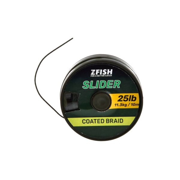 ZFISH SLIDER COATED BRAID 25 LB 10 m trenzado recubierto suave para anzuelar