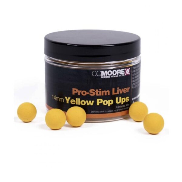 cc moore pro stim liver yellow pop ups 14mm