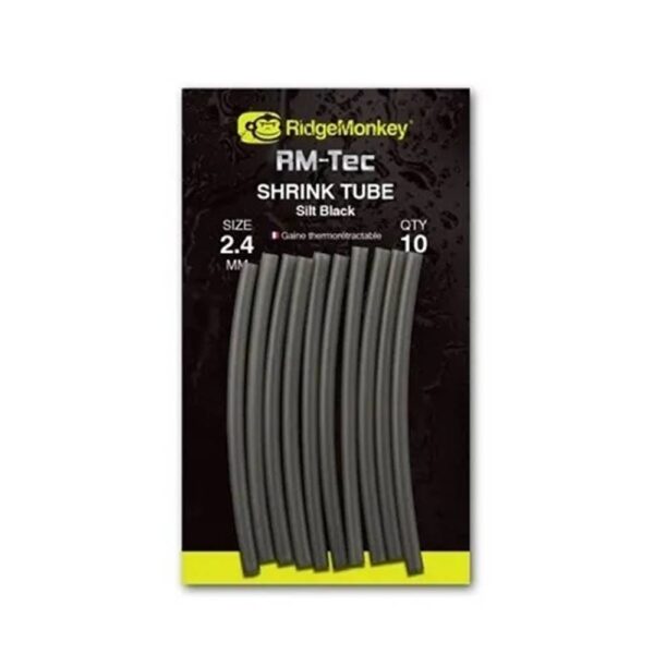 RIDGEMONKEY Shrink Tube Silt Black 2.4mm 10 unid.