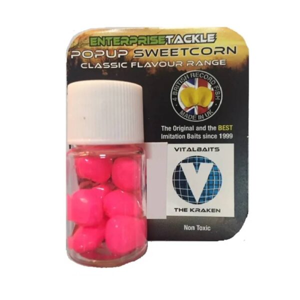 enterprise tackle pop up sweeetcorn vital baits the kraken pink