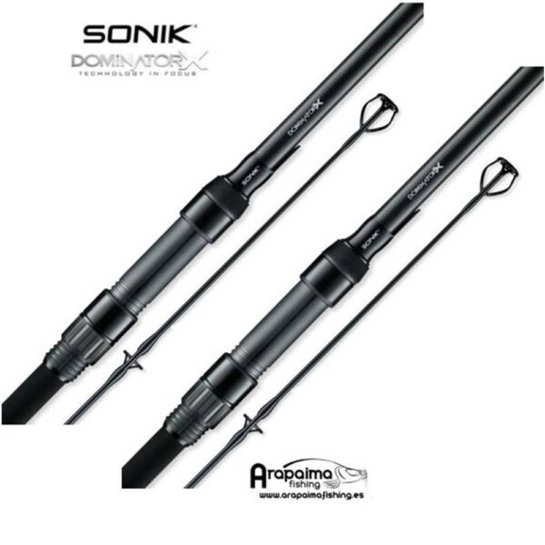 OFERTA PACK: 2 Cañas SONIK DOMINATOR X 13' (3,90 m) 3,5 Lb anilla 50 mm