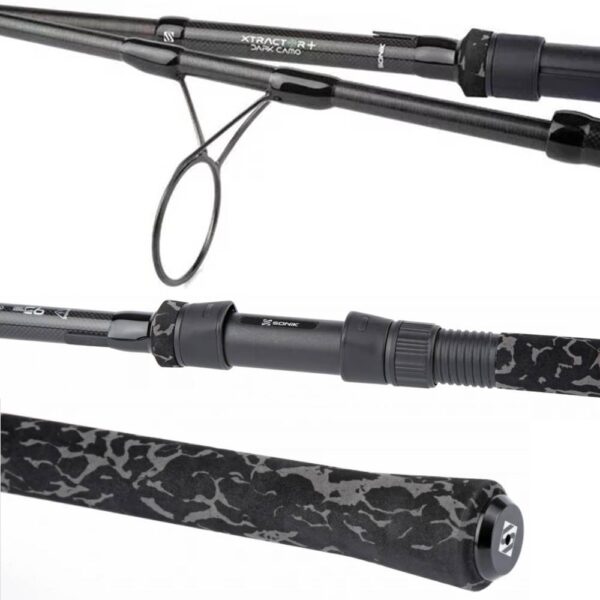 OFERTA PACK: 2 Cañas SONIK XTRACTOR+ DARK CAMO 10' 3.50LB - Imagen 2