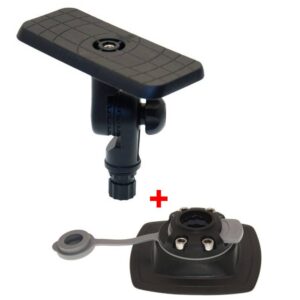 BORIKA BASE RECTANGULAR PARA PEANA DE SONDA (EN NEGRO) 16x6 cm + BASE FIJACION