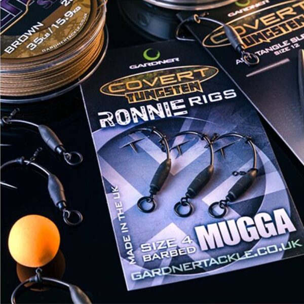 Gardner Covert Tungsten Ronnie Rigs anzuelos montados nº4 - Imagen 2